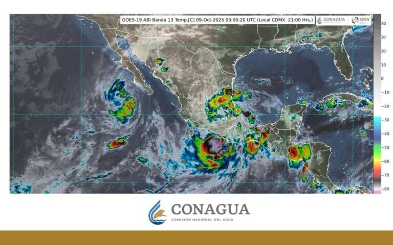 Tormenta tropical Priscilla provoca lluvias intensas y oleaje elevado en Baja California Sur