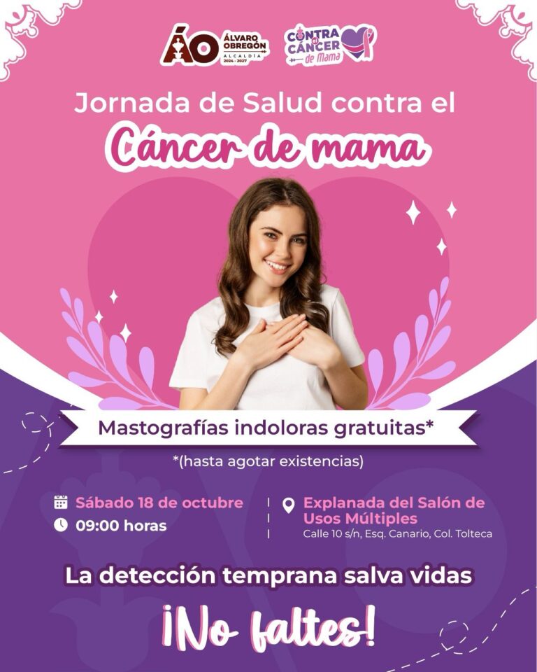 Álvaro Obregón impulsa jornada de salud con mastografías indoloras y atención integral contra el cáncer de mama