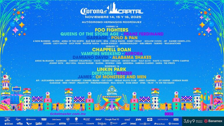 Corona Capital 2025 sigue creciendo para ti: Cannons, Arny Magret y Real Estate se suman al cartel