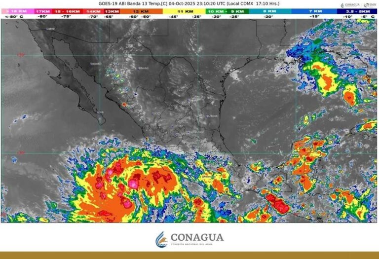 Tormenta tropical Priscilla provocará lluvias intensas y fuertes rachas de viento en el Pacífico mexicano