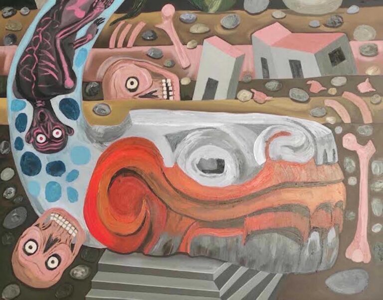 San Ildefonso retoma el pulso del muralismo con Tzompantli, la obra monumental de Gustavo Monroy