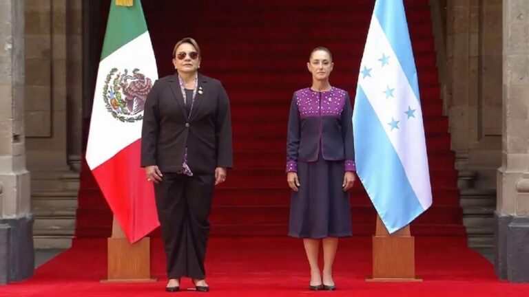 Recibe Presidenta Claudia Sheinbaum a su homóloga de la República de Honduras, Xiomara Castro, en Palacio Nacional