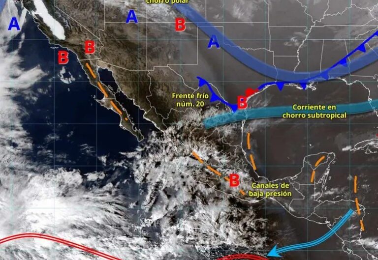 Llega el frente frío 20 con bajas temperaturas y rachas de viento fuerte