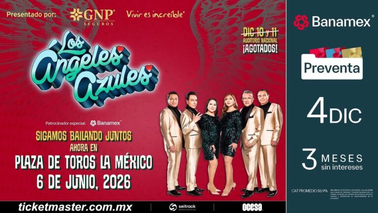Los Ángel Azules darán concierto en la Monumental Plaza de Toros “La México”