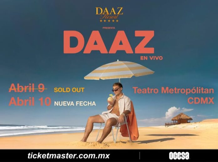 Daaz ofrecerá una segunda fecha del Daaz Resort en el Teatro Metropólitan