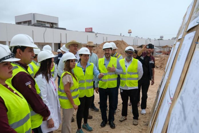 Mara Lezama supervisa avances del nuevo Hospital General del ISSSTE en Chetumal