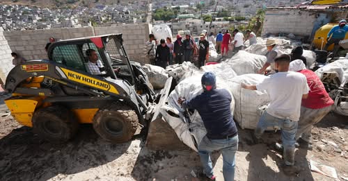Retiran 41 toneladas de basura en el oriente de Tlalnepantla con operativo interinstitucional