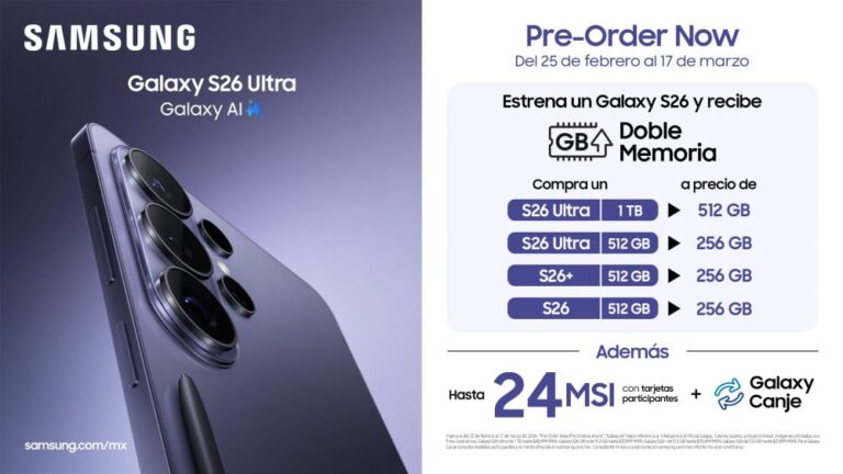 Comienza en México la preventa de la nueva serie Galaxy S26