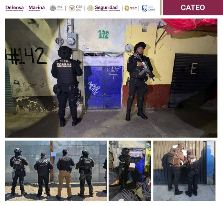 Golpe a red criminal en CDMX y Edomex: 9 detenidos, 300 kilos de marihuana y vehículos asegurados