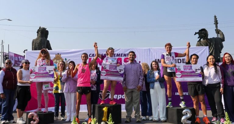 Más de mil mujeres corren en Neza en la carrera “Unidas Hasta la Meta” por el Día Internacional de la Mujer