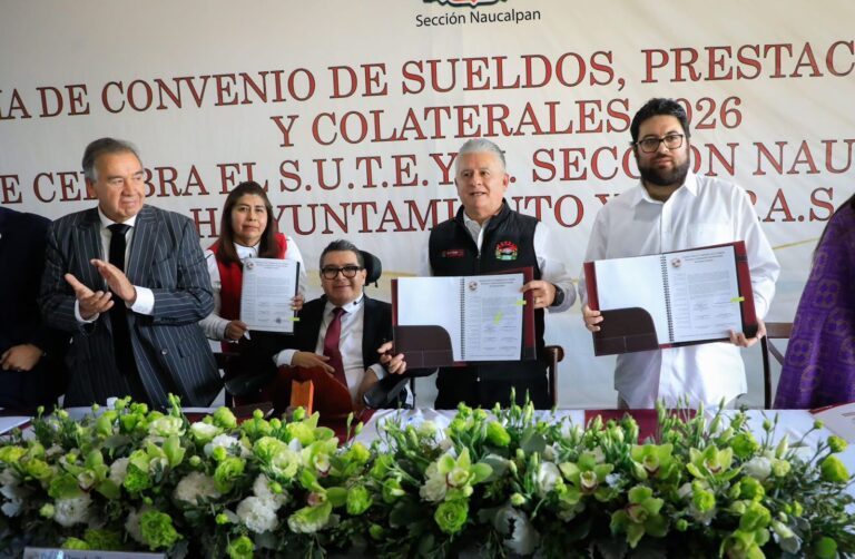 Acuerdan aumento salarial y prestaciones para trabajadores de Naucalpan con convenio 2026 Acuerdan aumento salarial y prestaciones para trabajadores de Naucalpan con convenio 2026