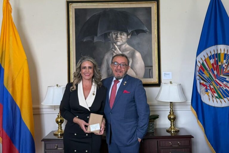 En el marco de Parlamericas: Sostiene la Vicepresidenta de la Cámara de Diputados Paulina Rubio reunión protocolaria con el Presidente del Consejo Permanente de la Organización de Estados Americanos