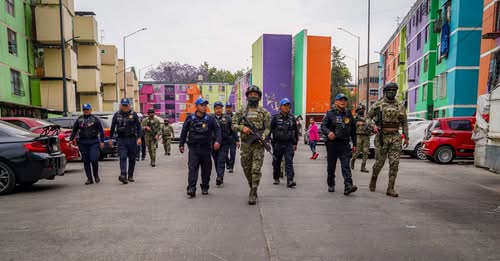 Refuerzan vigilancia en Azcapotzalco con operativo conjunto de Policía Auxiliar y Marina
