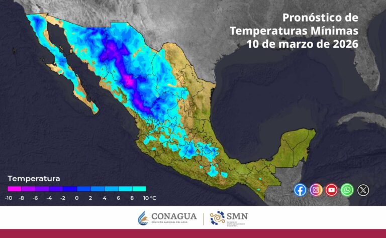 Tormenta invernal y frente frío 40 provocarán lluvias, nieve y vientos de hasta 90 km/h en México