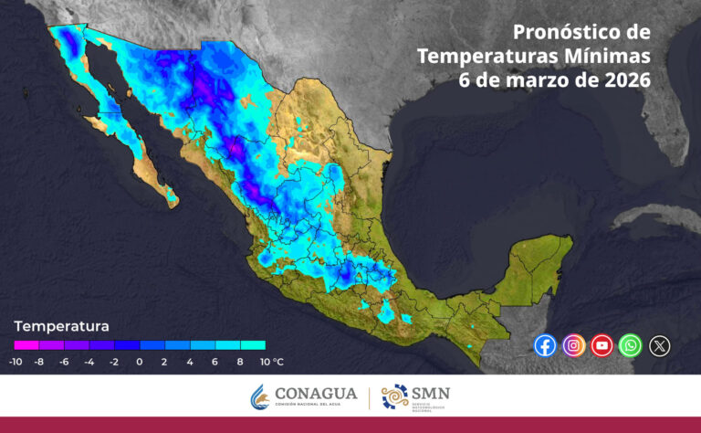 Frente frío 39 provoca lluvias, vientos intensos y contrastes de temperatura en México
