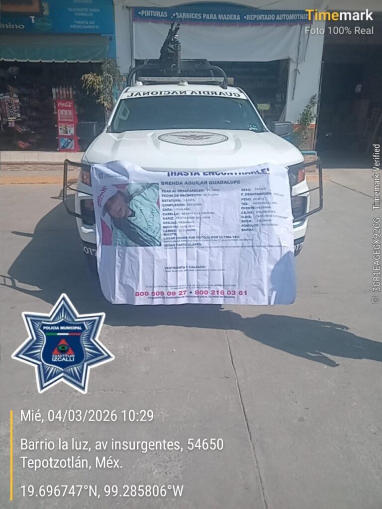 Despliegan operativo de búsqueda para localizar a joven desaparecida en Tepotzotlán