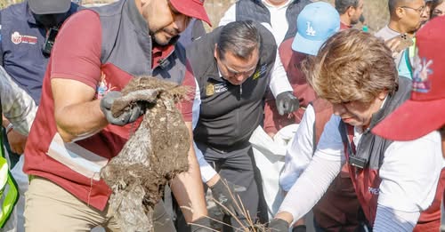 Retiran 21 toneladas de basura en límites de Neza y Ecatepec durante mega jornada estatal
