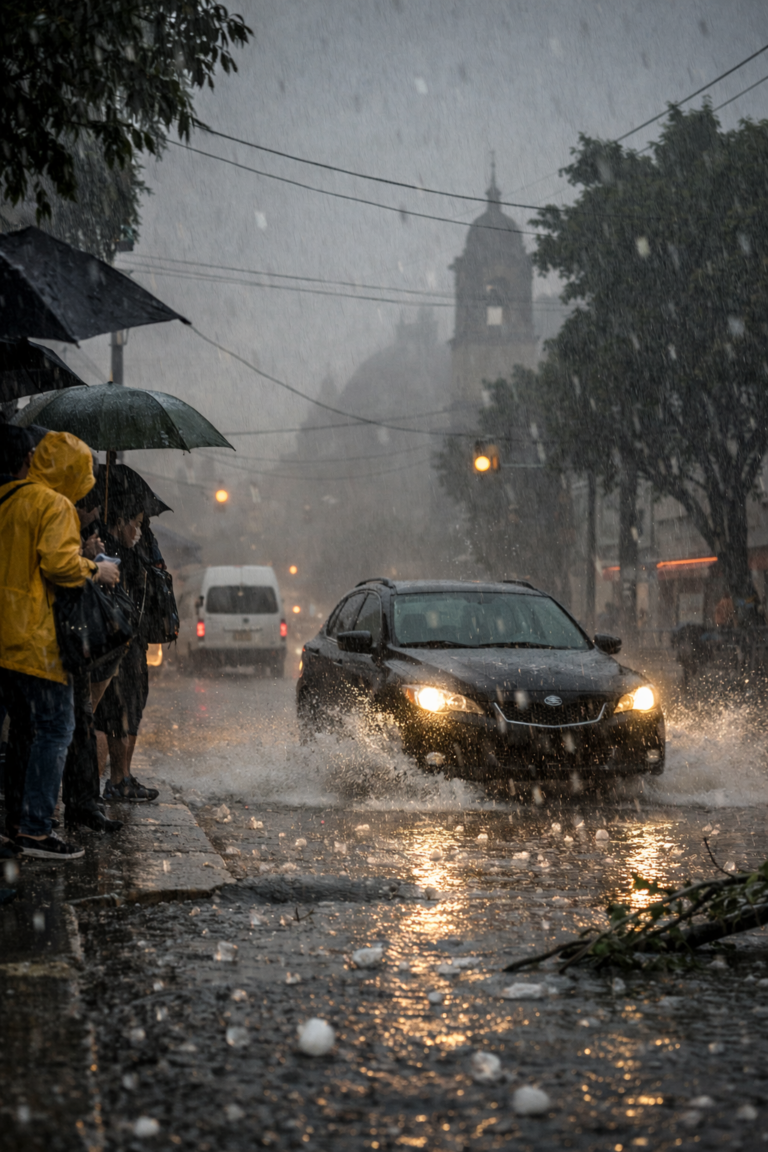 Activan Alerta Amarilla por lluvias fuertes y granizo en nueve alcaldías de CDMX