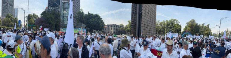 Jubilados de Pemex, CFE y Banobras denuncian recortes a pensiones y alistan movilización en el Senado