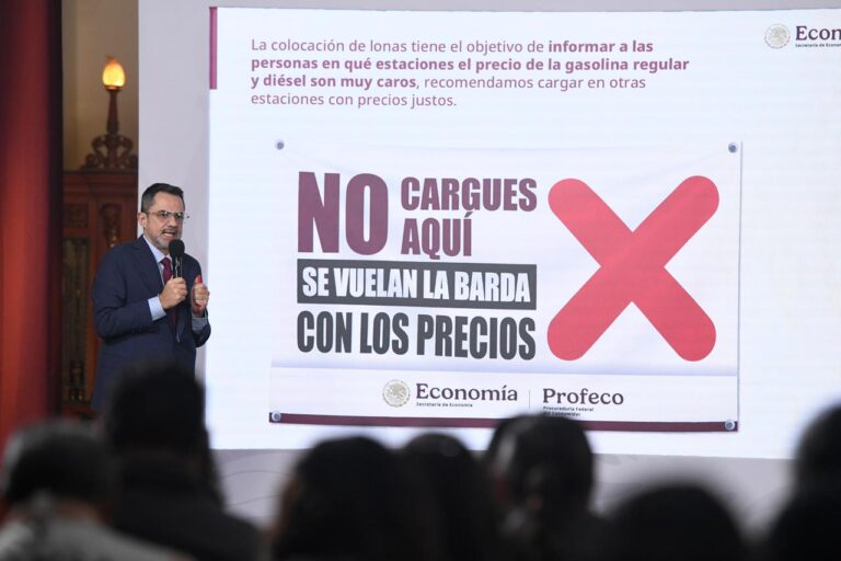Profeco exhibe gasolineras “careras” y presiona para fijar diésel en 28 pesos por litro