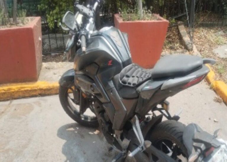 Recuperan motocicleta con reporte de robo en Naucalpan