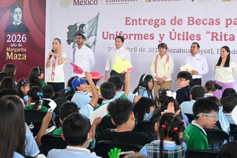Arranca entrega de beca “Rita Cetina” para útiles y uniformes de estudiantes de primaria pública