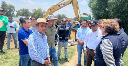 Crecida del río Papalotla moviliza a autoridades en el oriente del Estado de México: Delfina Gómez Álvarez