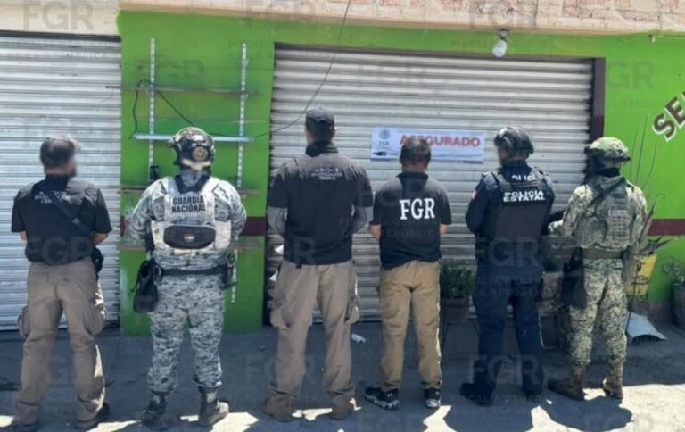 Catean inmueble en Actopan; aseguran drogas, hidrocarburo y detienen a dos personas