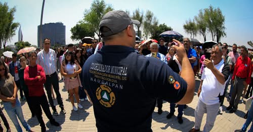 Evacúan a 600 personas en Naucalpan durante Primer Simulacro Nacional 2026