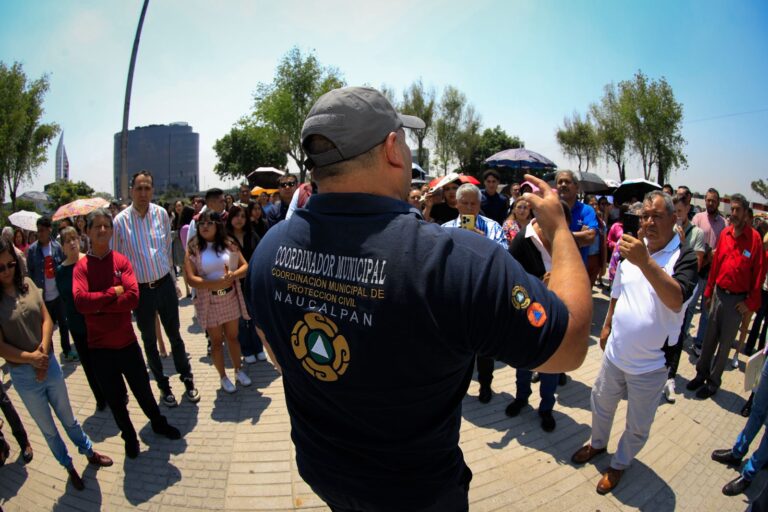Evacúan a 600 personas en Naucalpan durante Primer Simulacro Nacional 2026