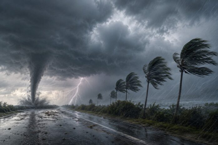 Se prevén lluvias intensas y posible formación de tornados en el norte del país