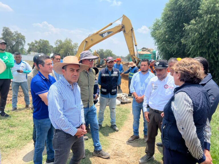Crecida del río Papalotla moviliza a autoridades en el oriente del Estado de México: Delfina Gómez Álvarez