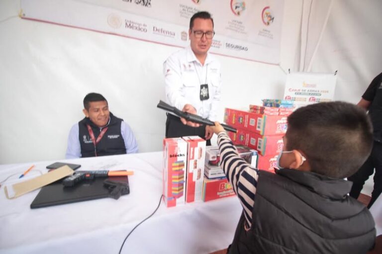Canje de Armas 2026 retira 340 armas y más de 14 mil cartuchos de los hogares mexiquenses