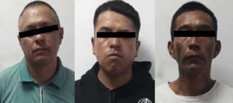 Detienen a tres presuntos extorsionadores tras intentar cobrar “derecho de piso” a comerciante en Nezahualcóyotl