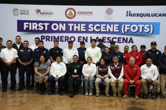 Capacitan a cuerpos de Protección Civil de siete municipios mexiquenses en atención de emergencias con certificación internacional.