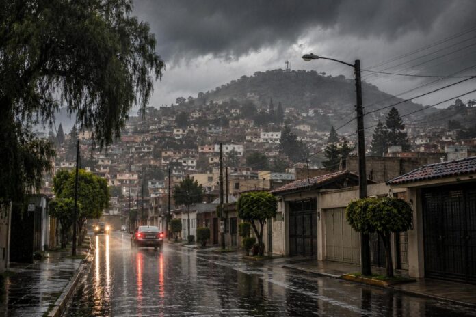 Persisten condiciones de lluvia en el Valle de México