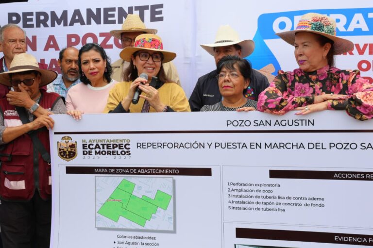 Ecatepec pone en operación pozo profundo con tecnología inteligente; abastecerá de agua a 43 mil habitantes