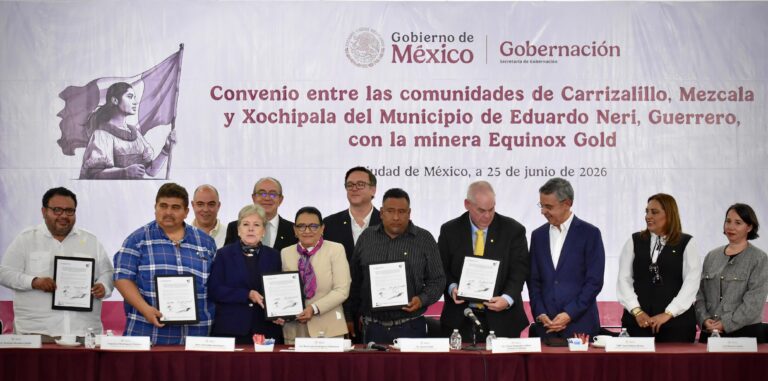 Firman acuerdos para reactivar mina Equinox Gold en Guerrero tras diálogo entre comunidades, empresa y autoridades