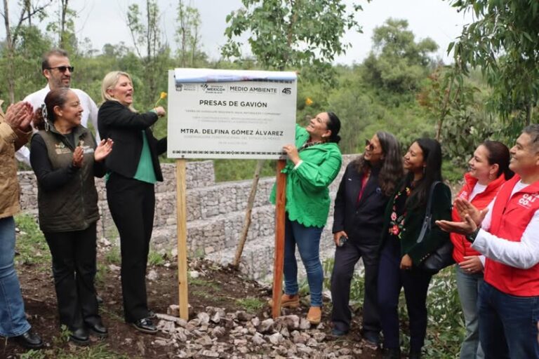 Entregan obras para captar agua y reducir riesgo de inundaciones en la Sierra de Guadalupe Entregan obras para captar agua y reducir riesgo de inundaciones en la Sierra de Guadalupe