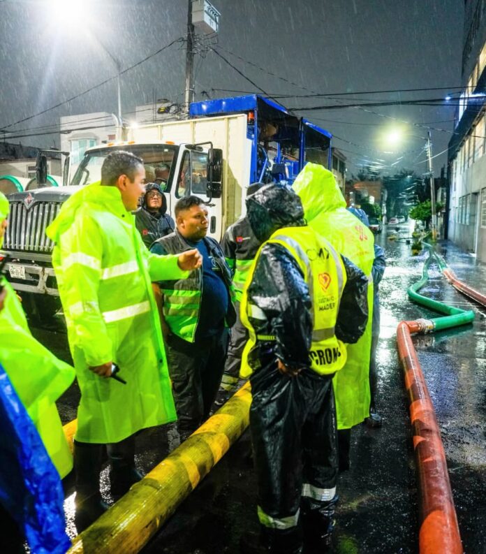 Gustavo A. Madero despliega operativo emergente para atender encharcamientos y prevenir mayores afectaciones por lluvias