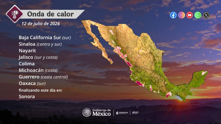 Lluvias intensas amenazan a 10 estados; SMN alerta por inundaciones, deslaves y desbordamientos