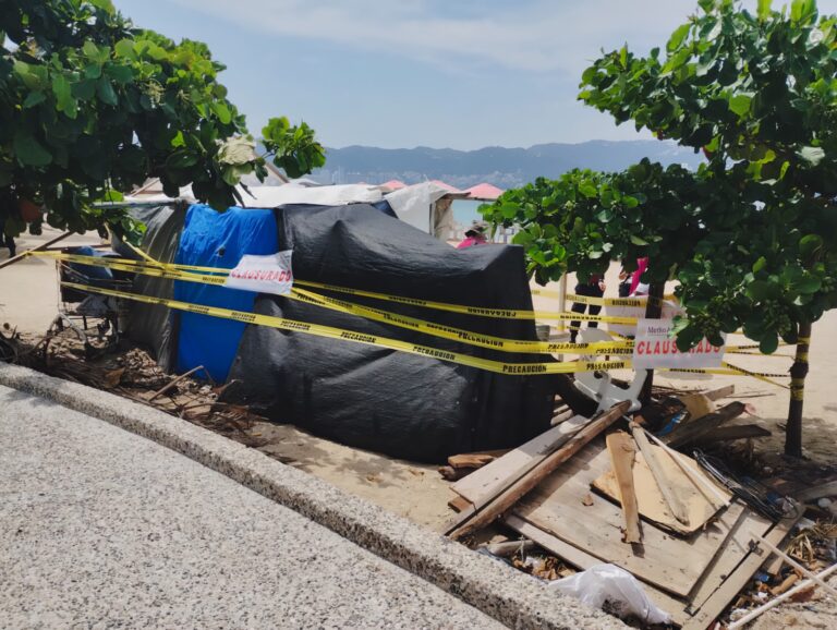 Retiran 40 bodegas instaladas sin autorización en playas de Acapulco Retiran 40 bodegas instaladas sin autorización en playas de Acapulco