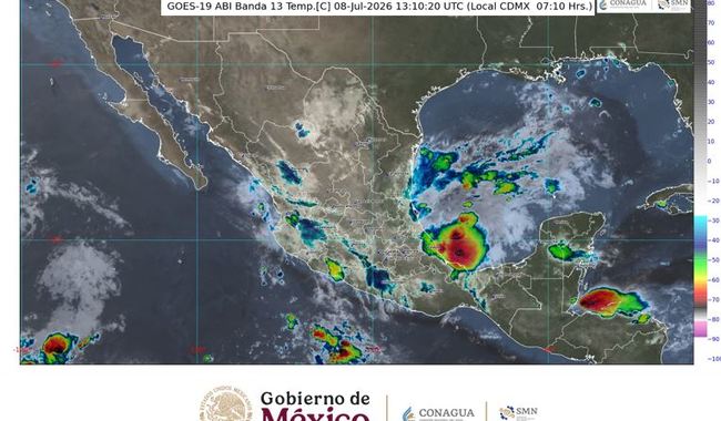 Pronostican lluvias intensas en cinco estados; Valle de México tendrá tormentas fuertes este miércoles