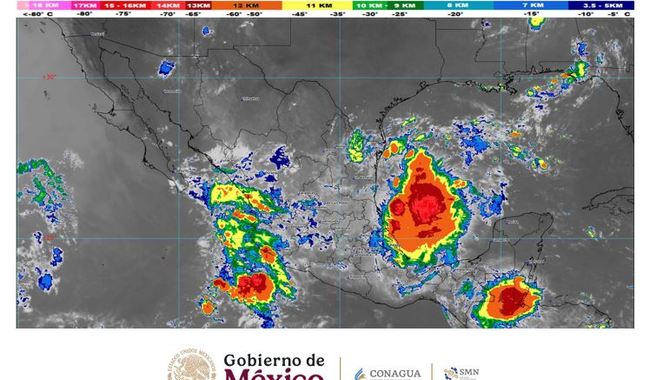 Lluvias intensas, fuertes vientos y calor extremo persistirán este jueves en gran parte del país