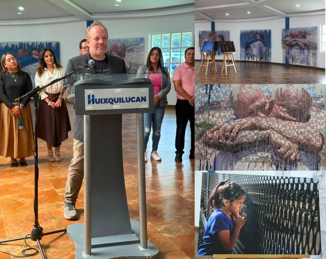 Exposición en Huixquilucan retrata los abrazos de familias separadas por la frontera