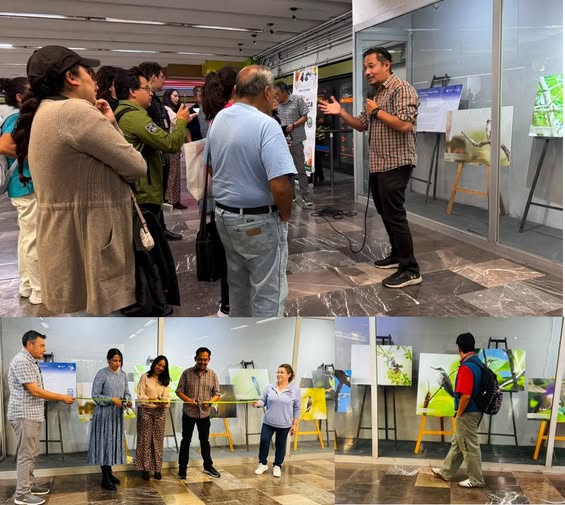 Colibríes toman la estación La Raza con exposición fotográfica de la biodiversidad mexicana