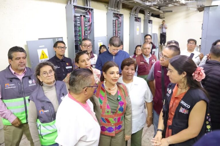 La Merced estrena red eléctrica de 40 mdp; Brugada anuncia operativo contra extorsión y una Utopía