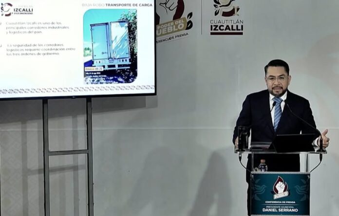 Robo a transporte de carga baja 28.4% en Cuautitlán Izcalli; Daniel Serrano atribuye avance a coordinación y tecnología