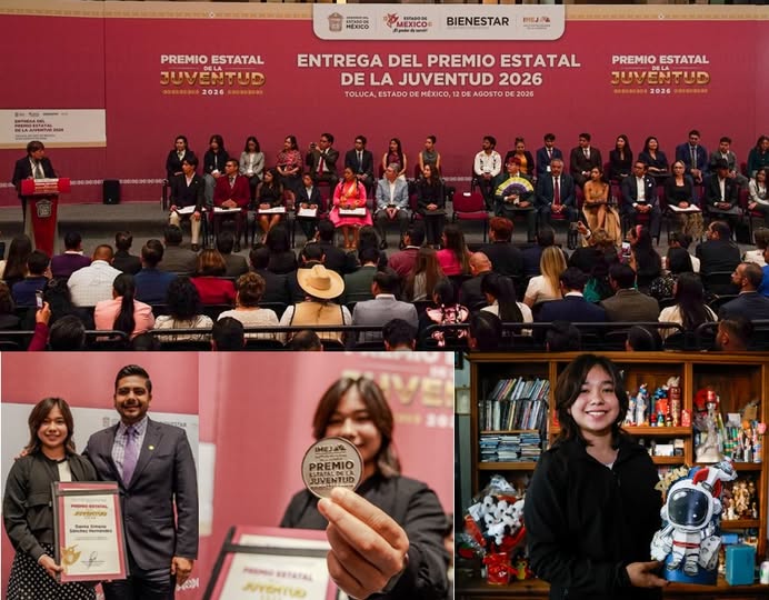 Joven científica de Nezahualcóyotl recibe el Premio Estatal de la Juventud 2026