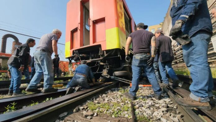 Tren del Metro sale de la vía durante maniobras en talleres Ticomán; Línea 3 opera con normalidad